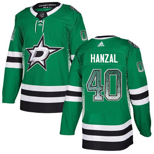 Adidas Men Dallas Stars 40 Martin Hanzal Green Home Authentic Drift Fashion Stitched NHL Jersey